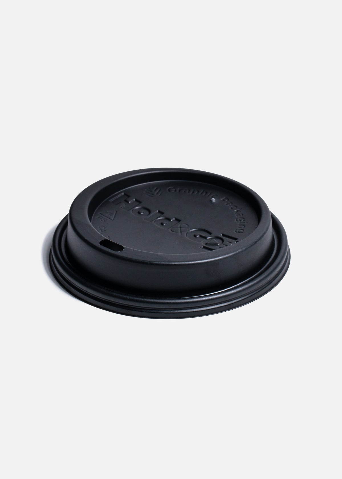 Tapa domo de plástico negro Hold & Go para vasos de 8 oz. Premium — imagen de producto, vista 1