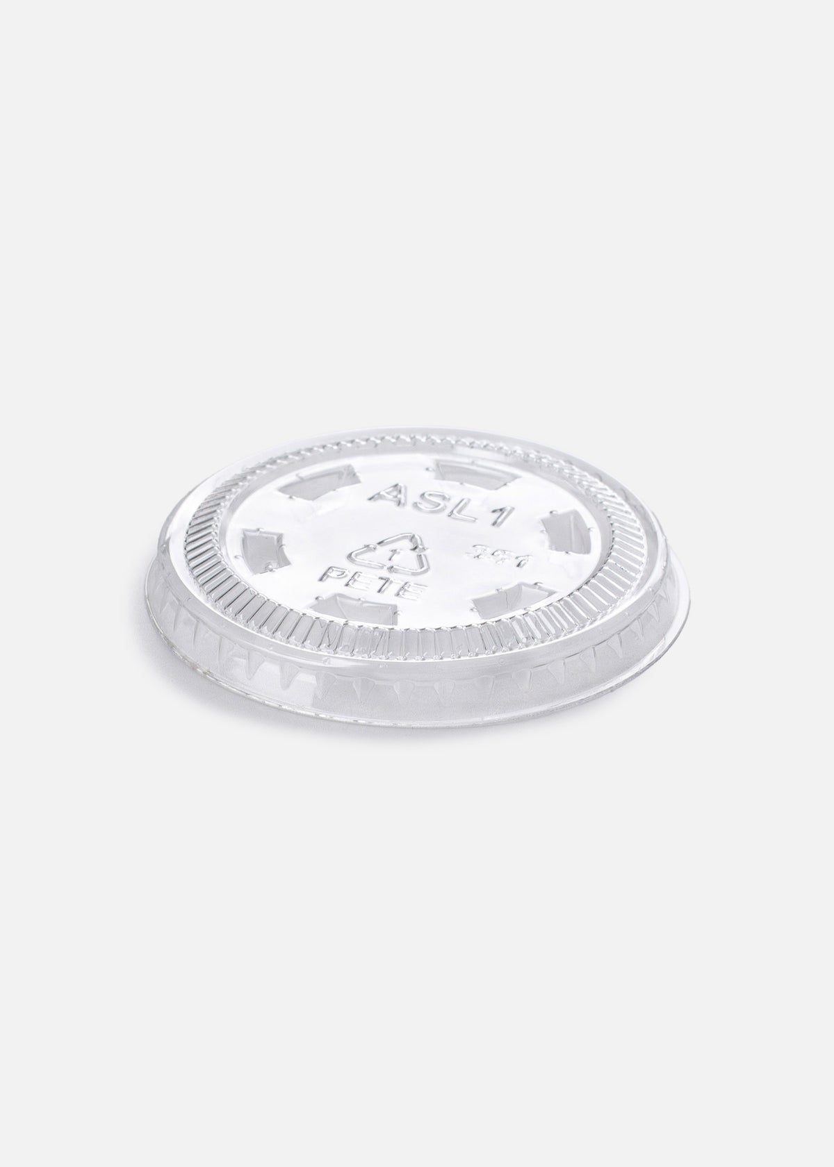 Tapa de plástico / polipropileno transparente para vaso desechable Souffle 1 oz — imagen de producto