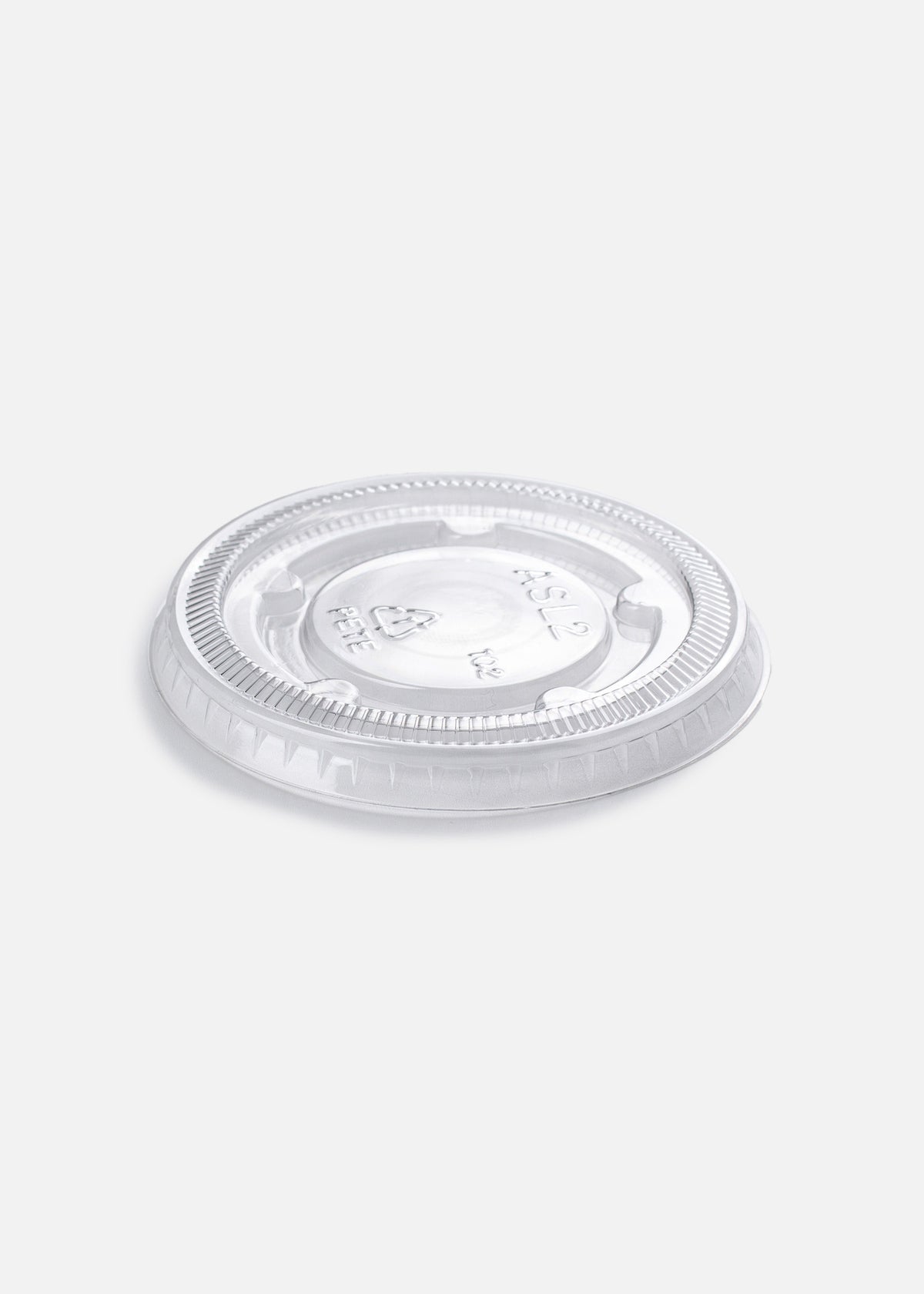 Tapa de plástico / polipropileno transparente para vaso desechable Souffle 2 oz — imagen de producto