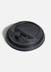 Tapas de plástico negro y blanco para vaso de papel 10,12,16,20 oz — imagen de producto