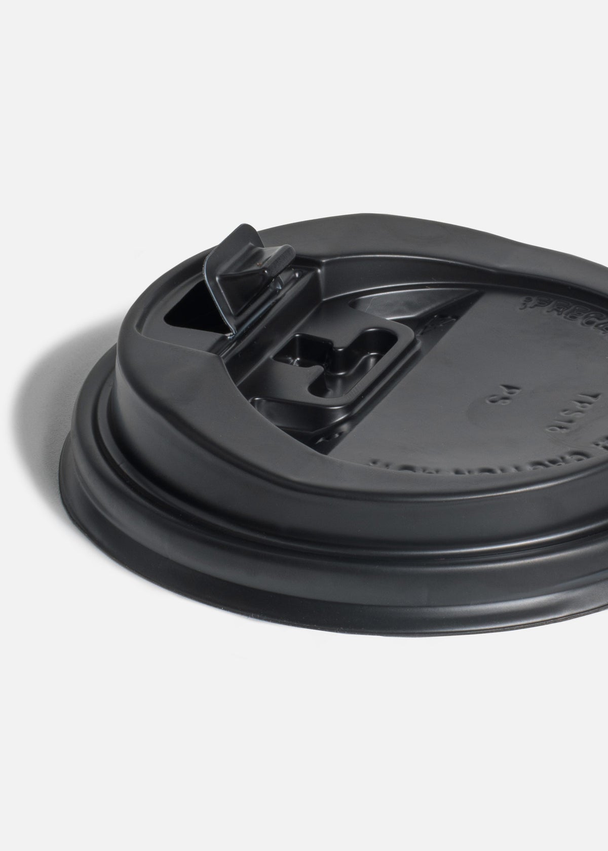 Tapas de plástico negro y blanco para vaso de papel 10,12,16,20 oz — imagen de producto