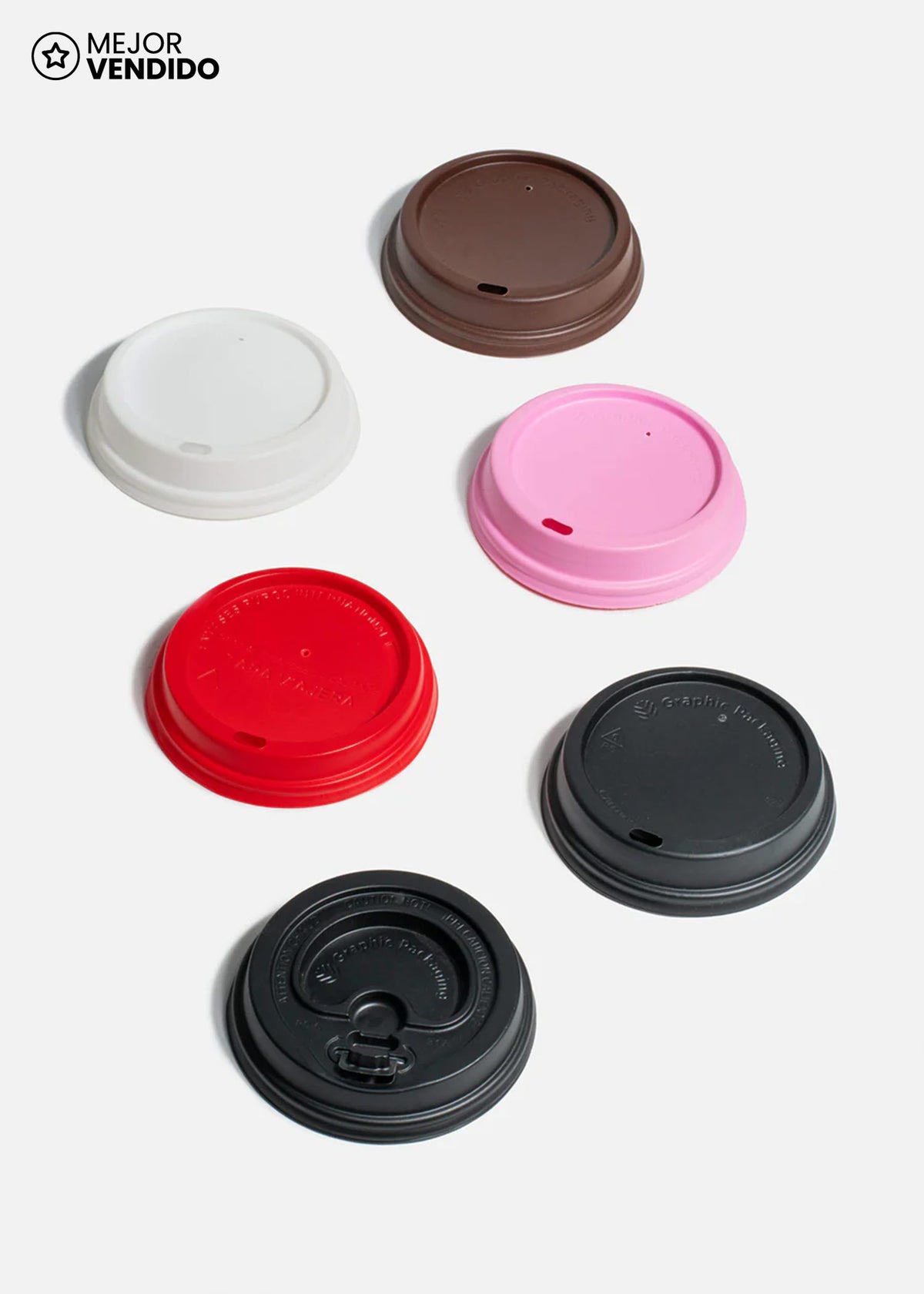 Tapas de plástico domo para vaso de papel Arc 10,12,16, 20 oz — imagen de producto, vista 1