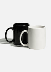 Taza recta de cerámica blanco y negro 325 ml — imagen de producto