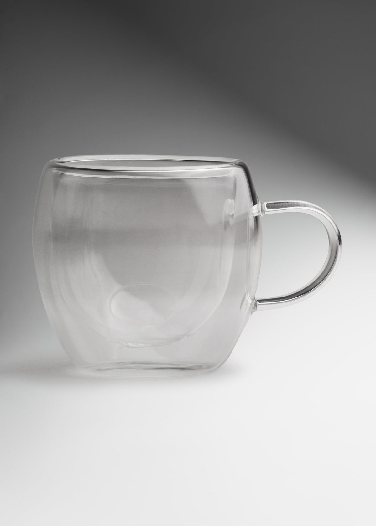 Taza doble pared de vidrio transparente 80 ml — imagen de producto