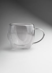 Taza para café de vidrio borosilicato doble pared transparente Erin 270 ml — imagen de producto