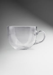 Taza para café latte de vidrio transparente Cira 400 ml — imagen de producto