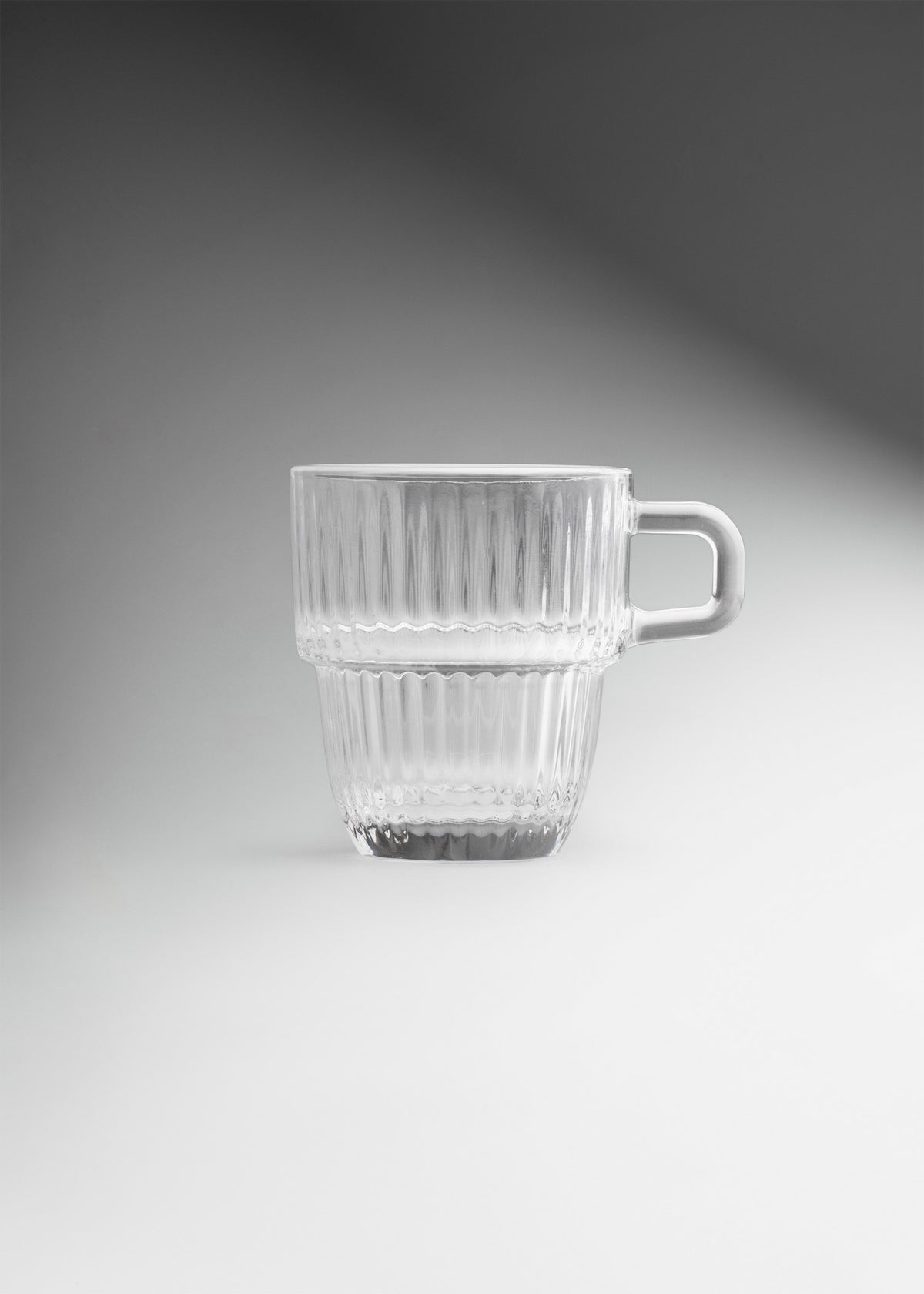 Tazas de vidrio templado apilable transparente Barshine — imagen de producto