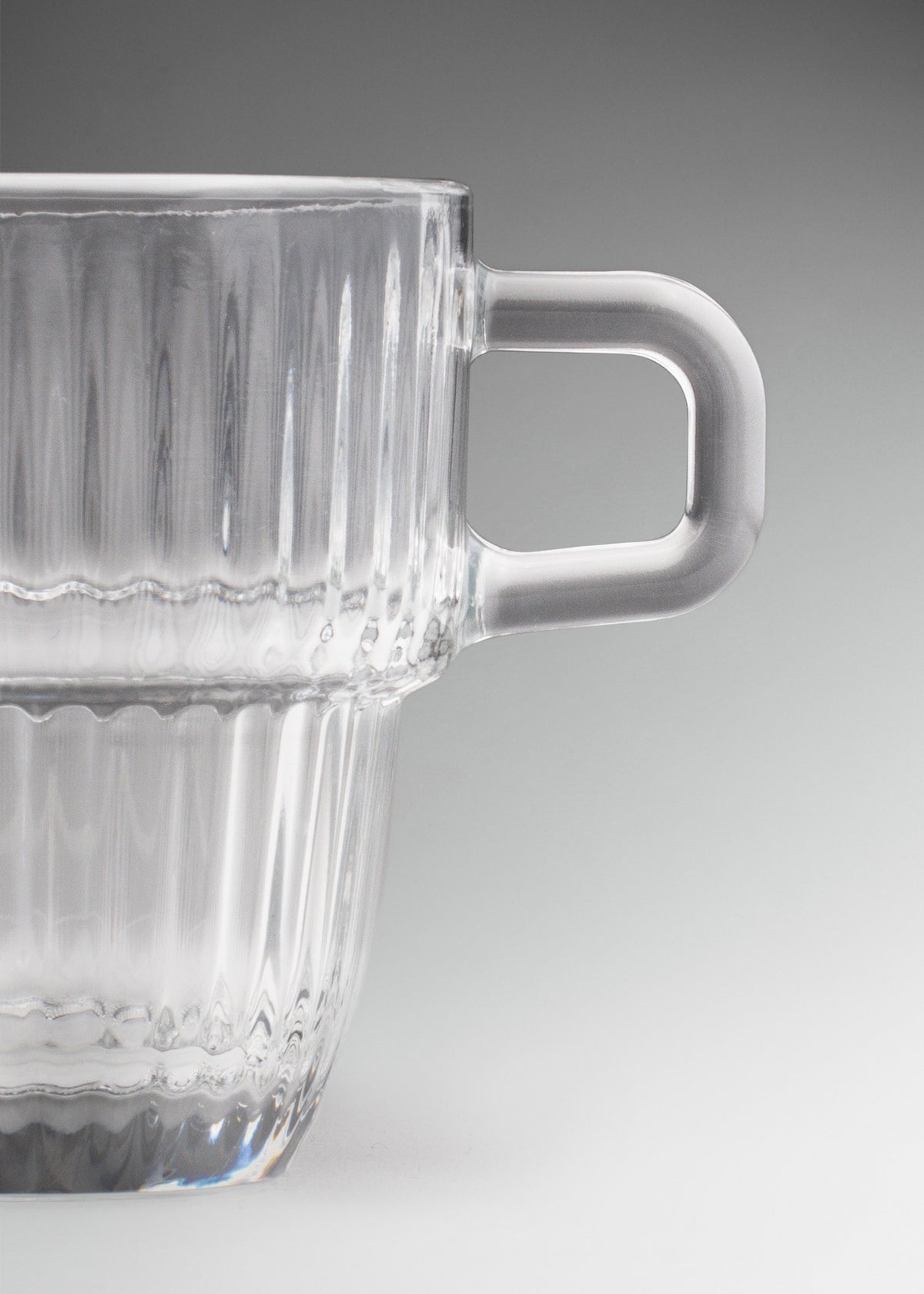 Tazas de vidrio templado apilable transparente Barshine — imagen de producto