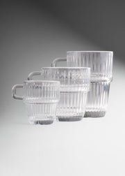 Tazas de vidrio templado apilable transparente Barshine — imagen de producto