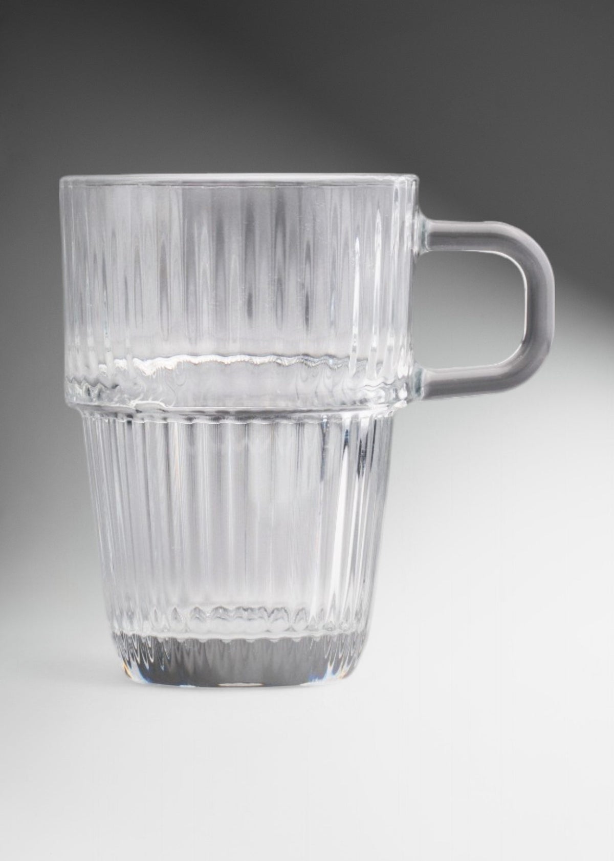 Tazas de vidrio templado apilable transparente Barshine — imagen de producto