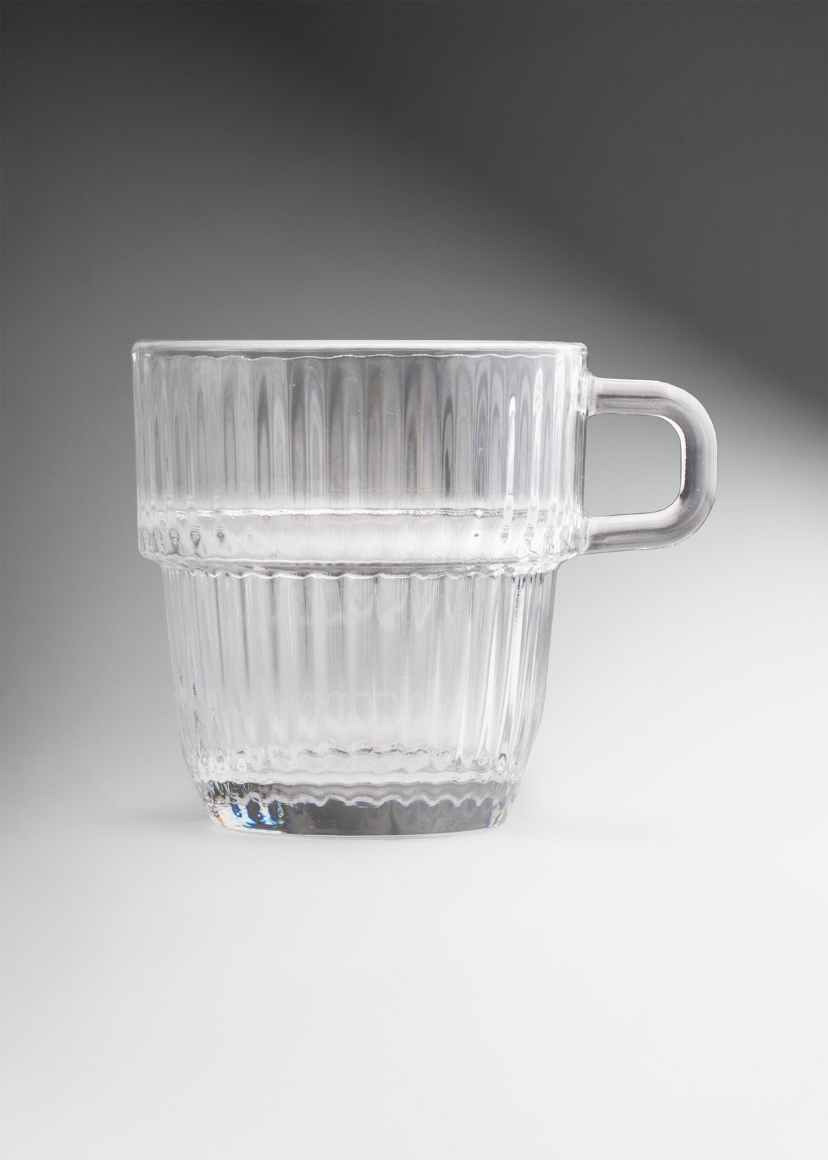 Tazas de vidrio templado apilable transparente Barshine — imagen de producto