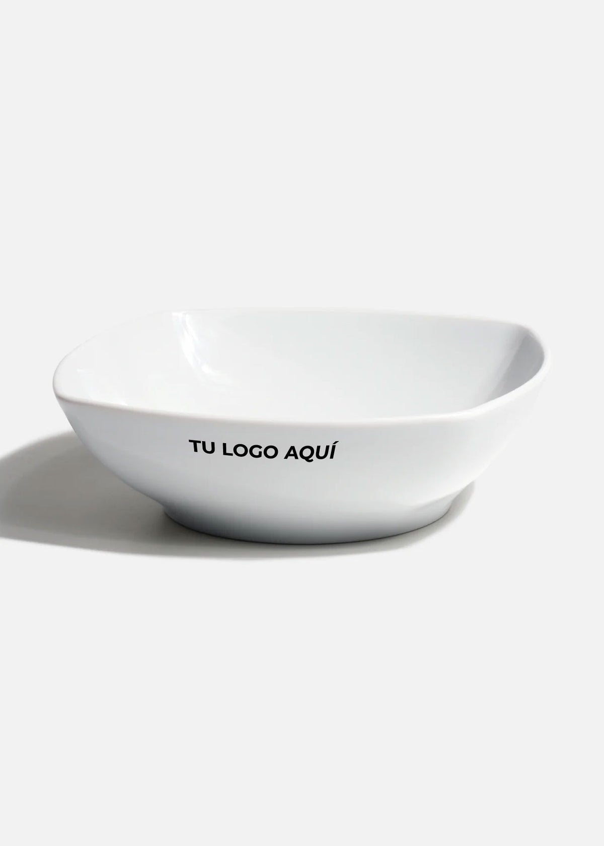 Tazón para cereal de porcelana blanco personalizado logo doble Elegance 16 cm — imagen de producto