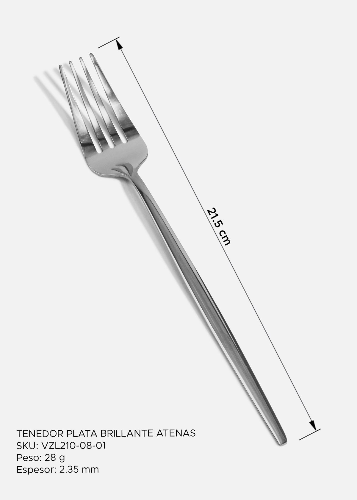 Tenedor de mesa Atenas de acero inoxidable 18/10