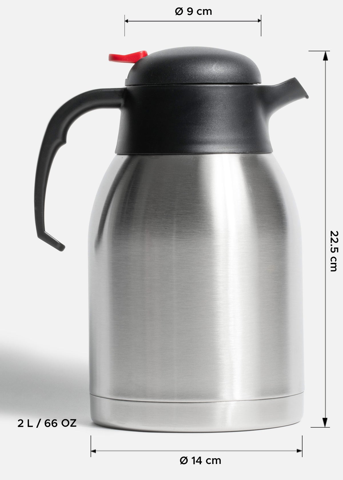 Termo de acero inoxidable plata Londres 2 L — imagen de producto