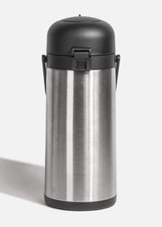 Termo bomba dispensador de acero inoxidable plata ideal para hoteles y restaurantes 3 L — imagen de producto