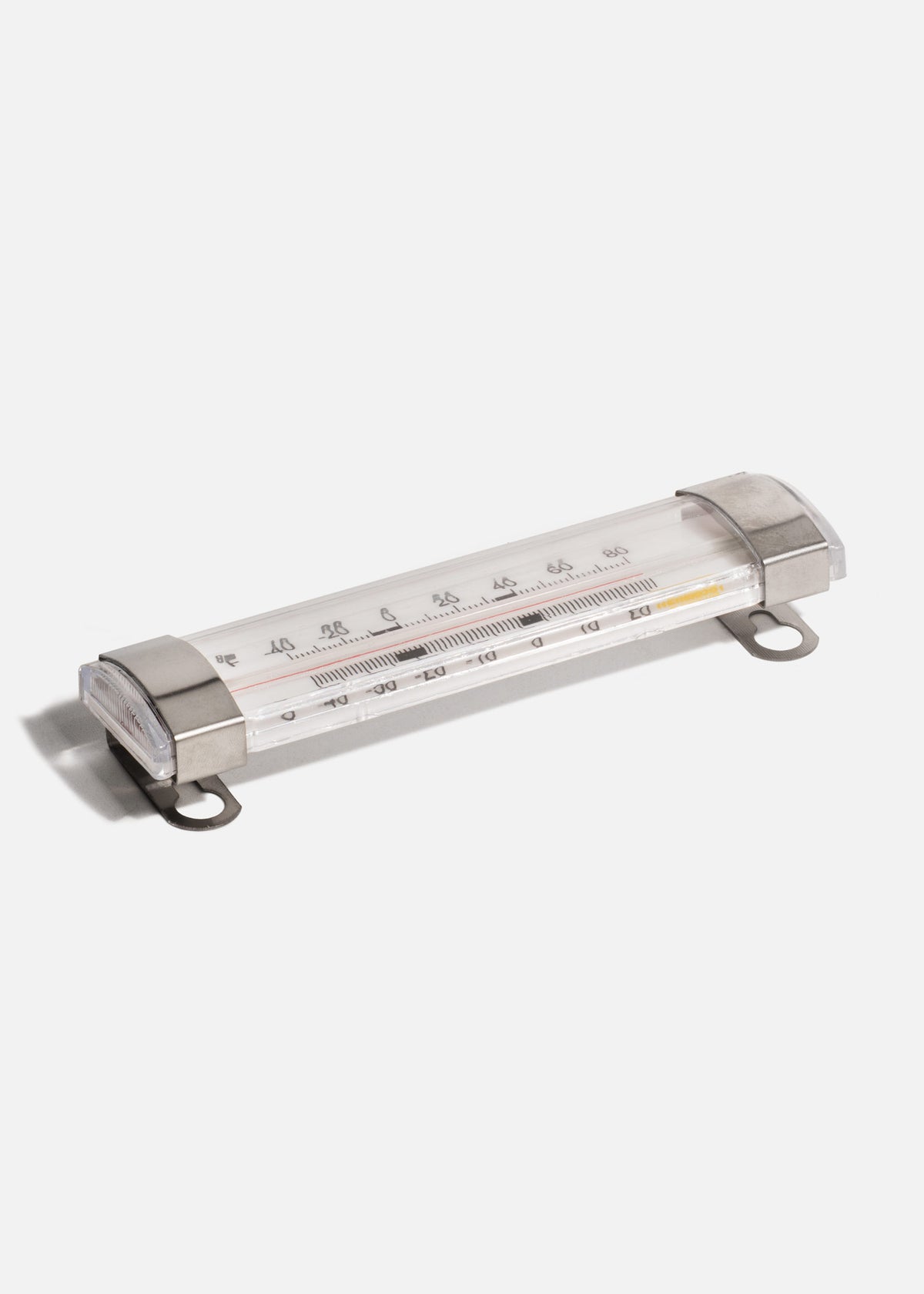 Termómetro para refrigerador de plástico resistente blanco y control de temperatura para cocina y alimentos de -40° a 25° C — imagen de producto