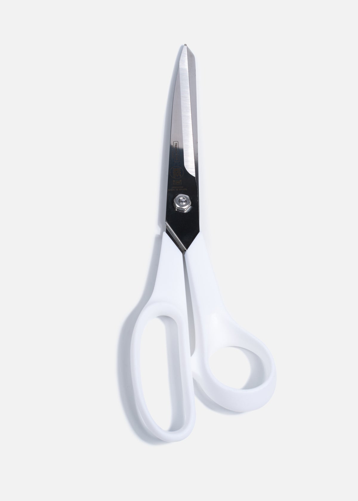 Tijera desmontable profesional de acero inoxidable con filo microdentado blanco 8". Premium — imagen de producto