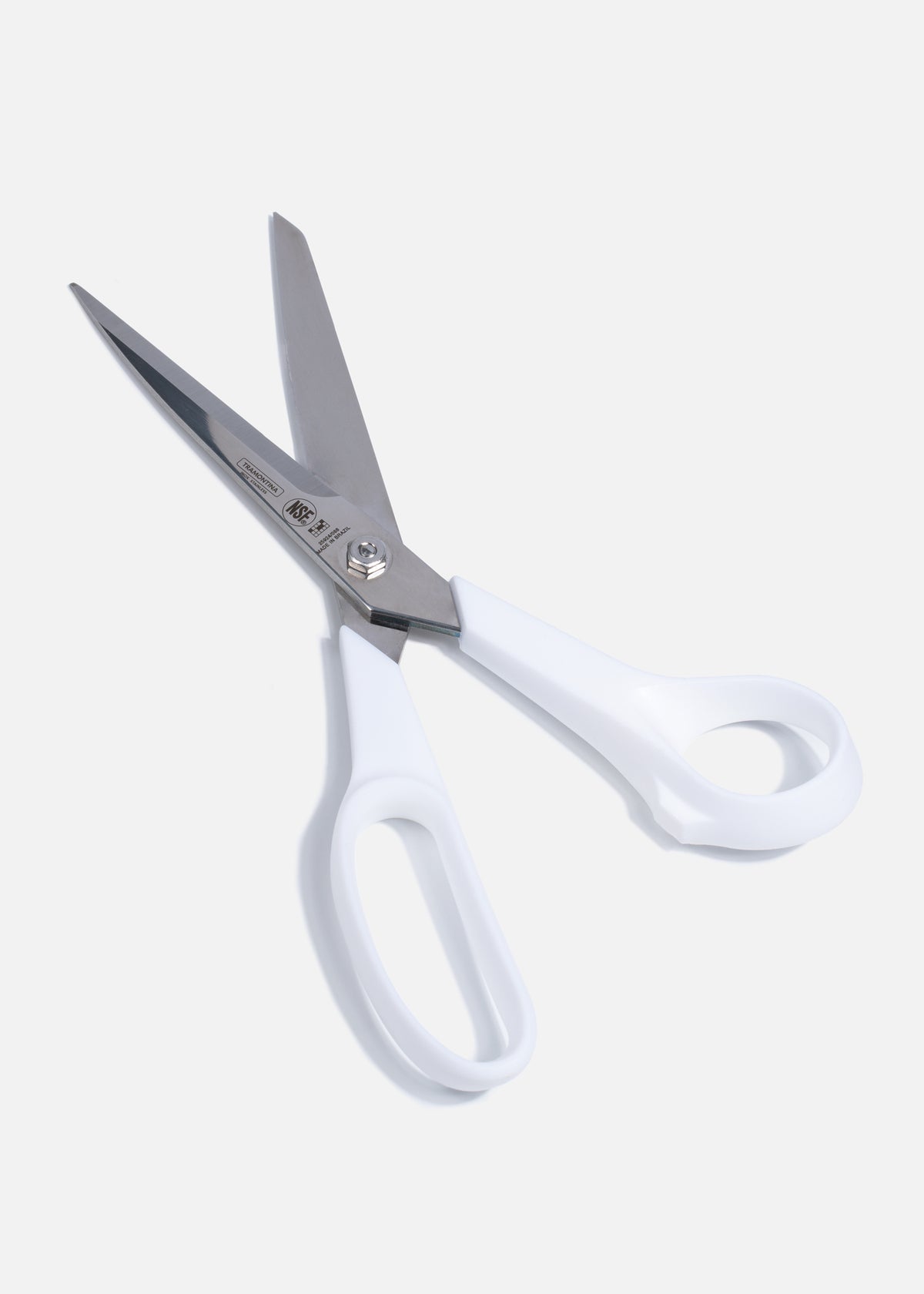 Tijera desmontable profesional de acero inoxidable con filo microdentado blanco 8". Premium — imagen de producto