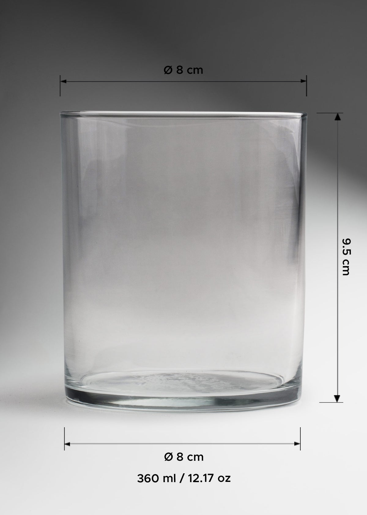 Vaso de vidrio templado transparente Old Fashion Jerte 360 ml — imagen de producto
