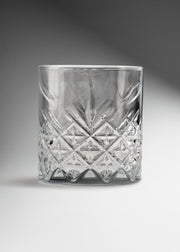 Vaso de vidrio texturizado grado alimenticio old fashion de vidrio transparente ideal para restaurantes y coctelería Whisky 340 ml — imagen de producto