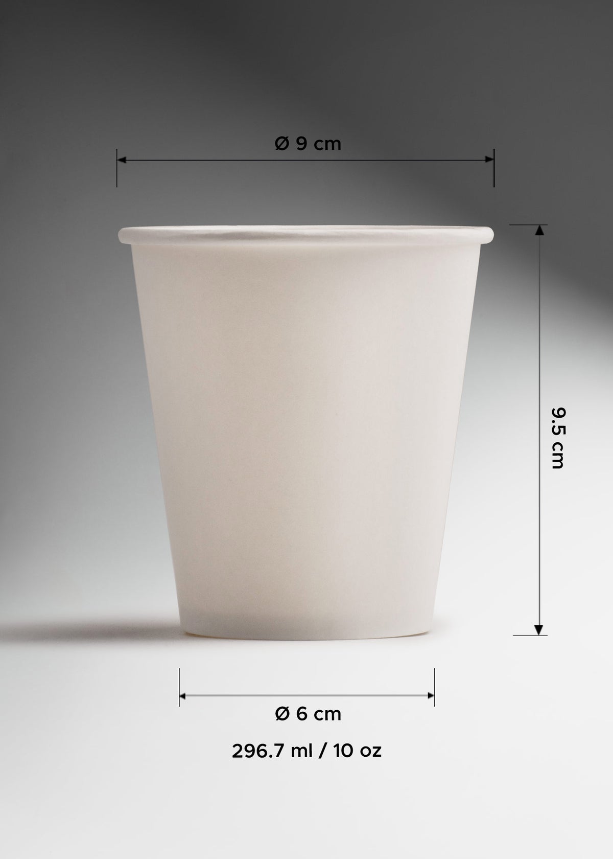Vaso de papel blanco para bebida caliente de 20, 16, 12, 10 oz — imagen de producto