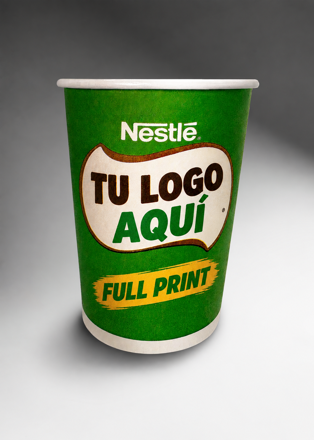 Vaso de papel blanco personalizado full print para café Carte Blanc 16 oz — imagen de producto