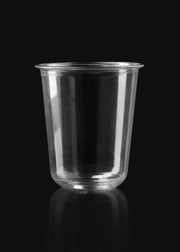 Vaso de polietileno transparente U Pet 16 oz para cafeterias, restaurantes, juguerias, neverias, delivery y eventos
