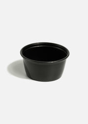 Vaso de plástico / polipropileno negro Souffle 59 ml / 2 oz — imagen de producto