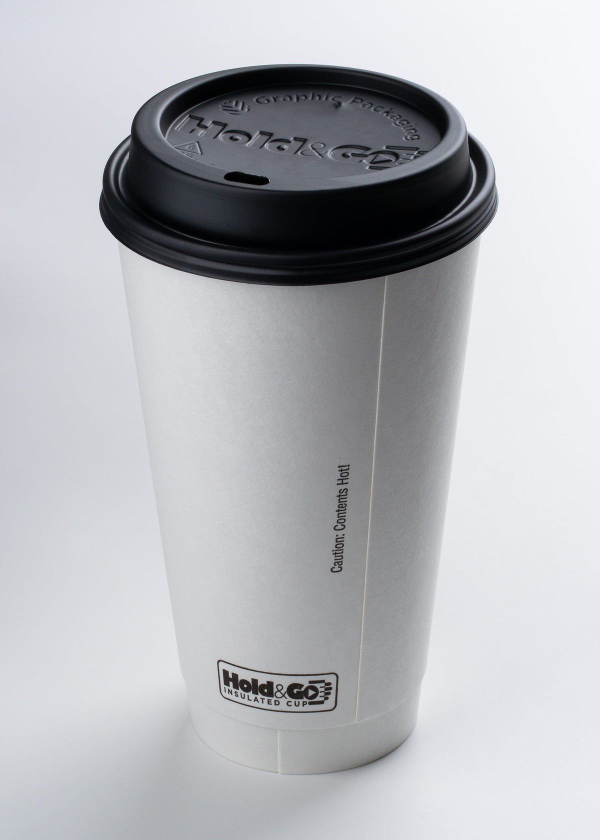 Vasos de papel blanco doble pared para café Hold & Go 20, 16 y 12 oz. Premium — imagen de producto, vista 4