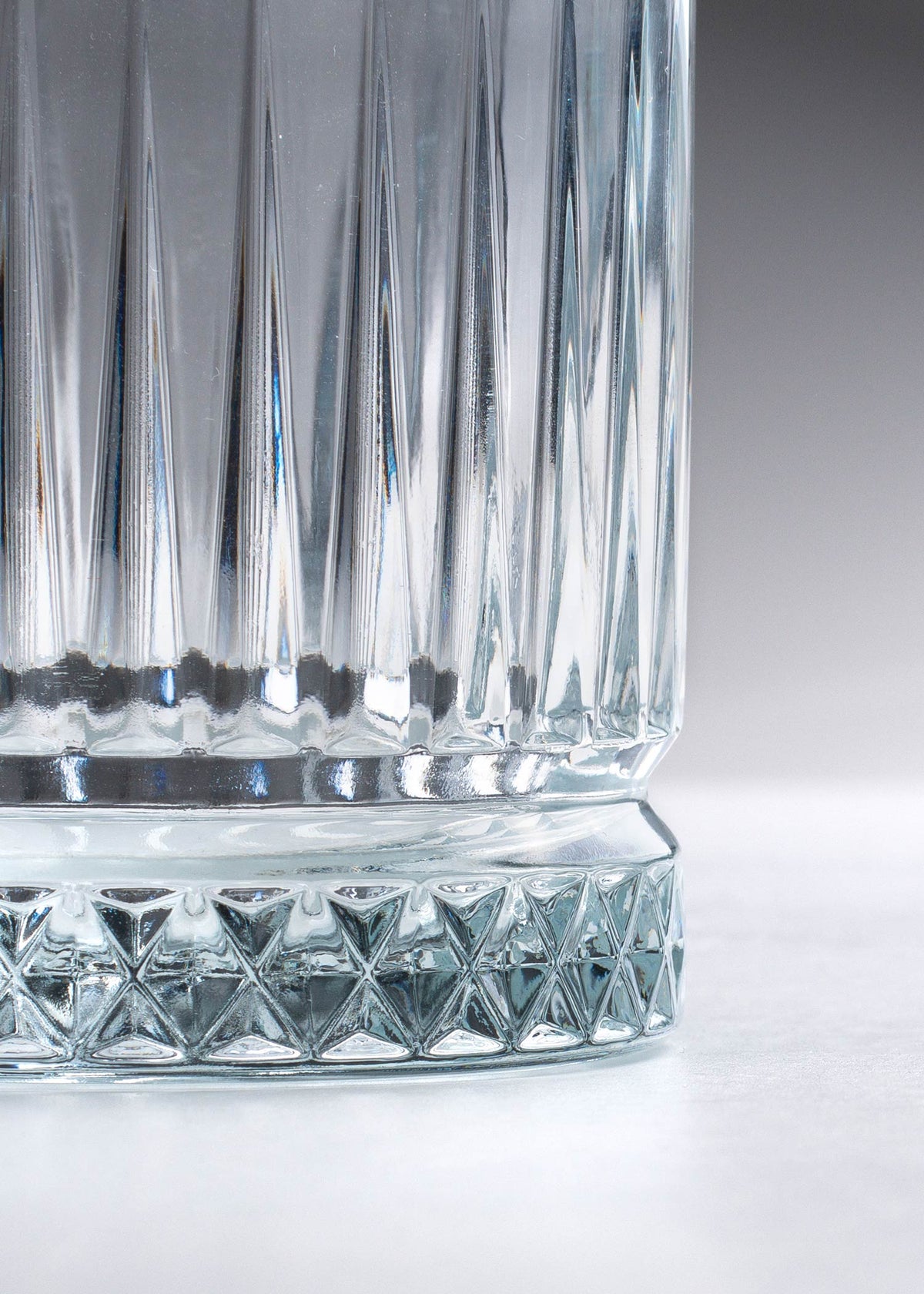 Vaso vidrio cortado transparente Elysia O.F. 355 ml — imagen de producto, vista 4