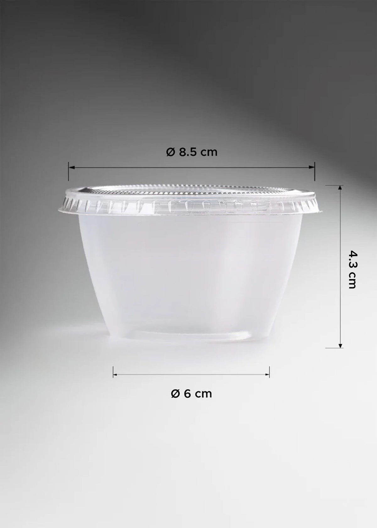 Vaso de plástico / polipropileno traslucido Souffle 4 oz / 118 ml — imagen de producto, vista 2