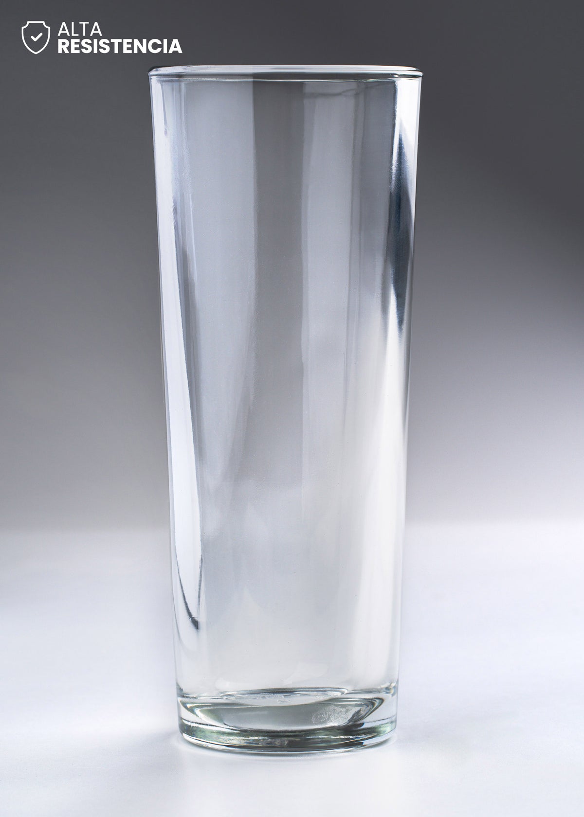 Vaso tubo de vidrio grueso transparente H.B. 300 ml — imagen de producto, vista 3