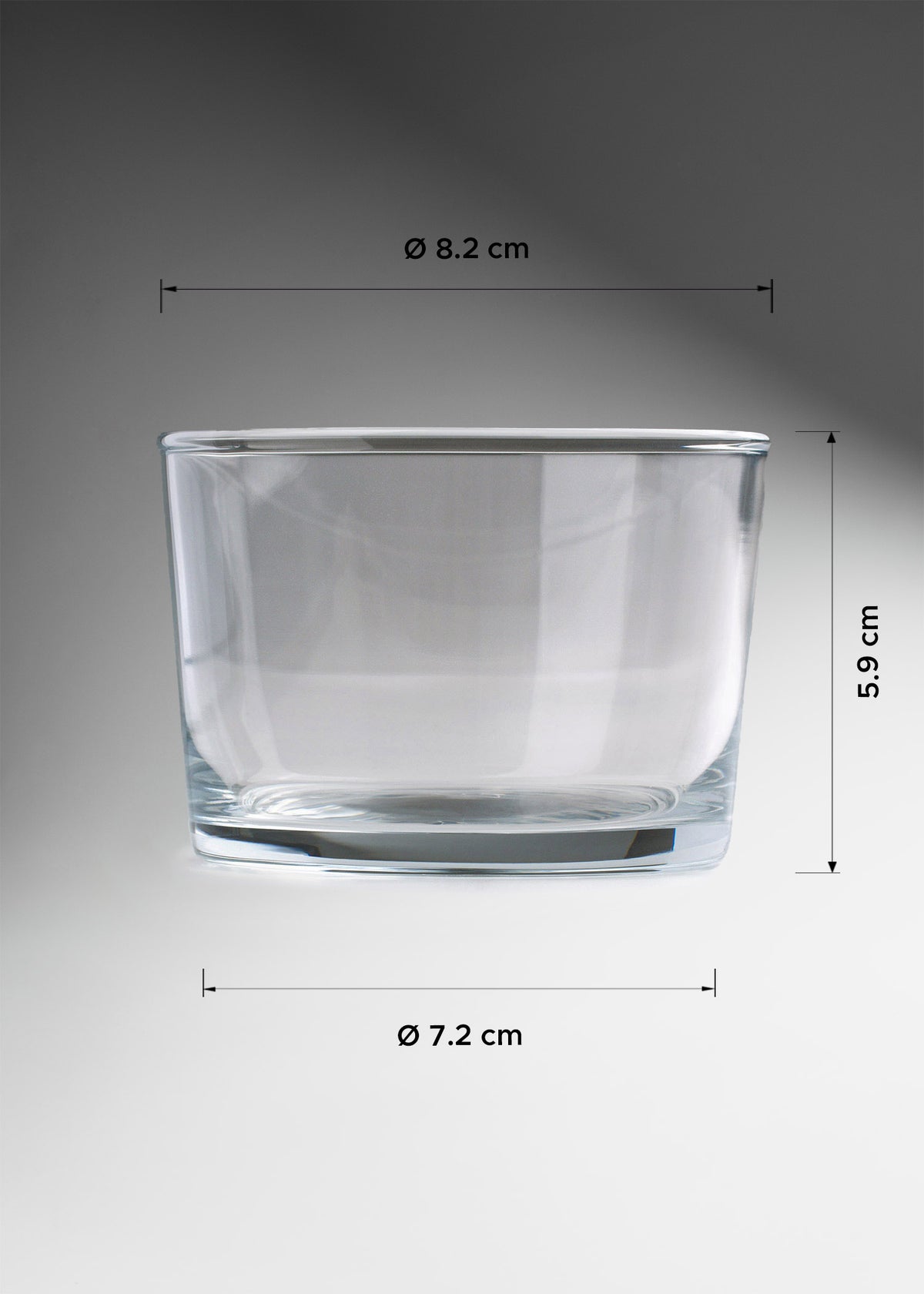 Vaso para vela de vidrio templado transparente Yet sidra 230 ml — imagen de producto, vista 2