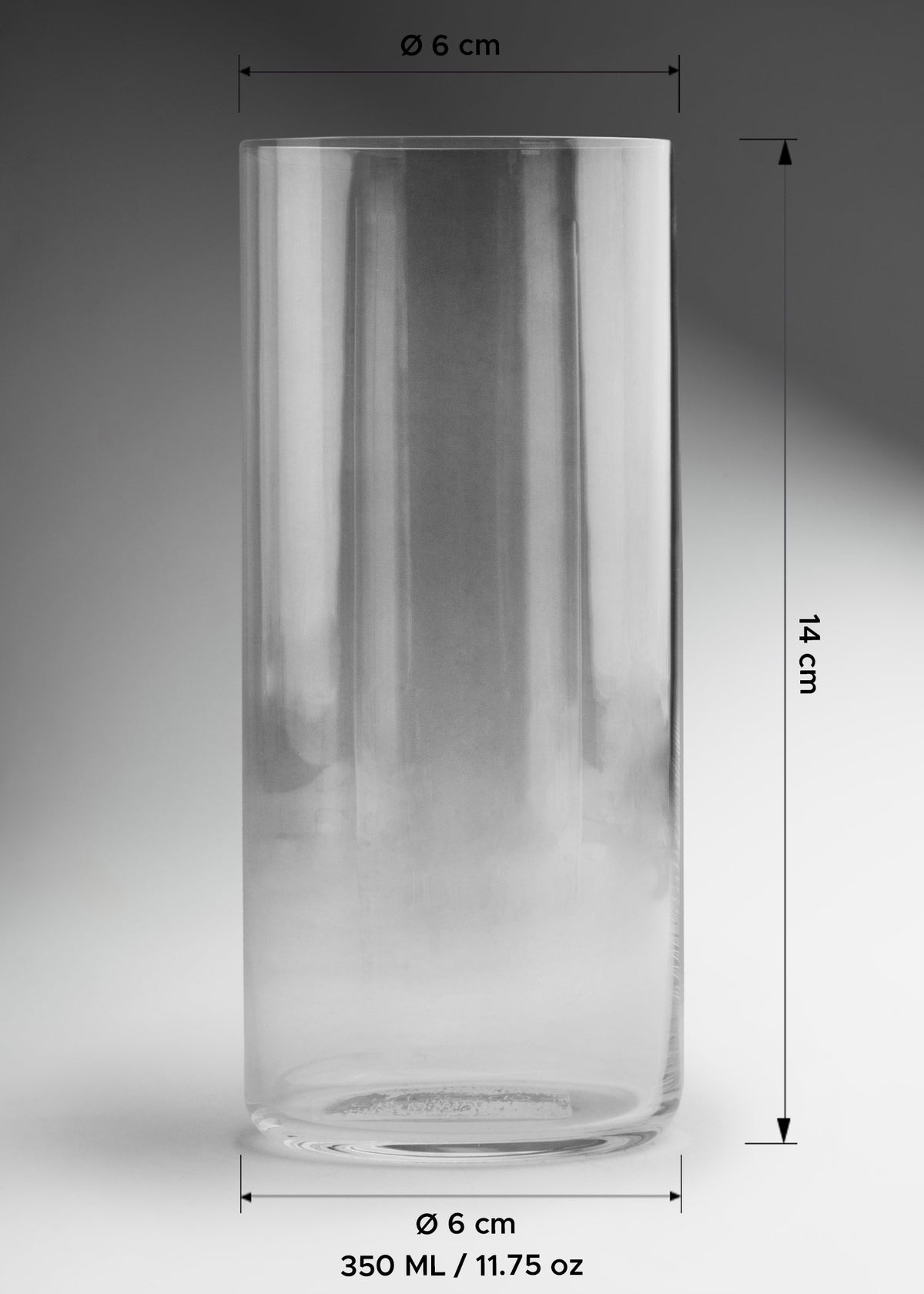 Vaso de vidrio transparente long drink Premium Finesse 350 ml — imagen de producto