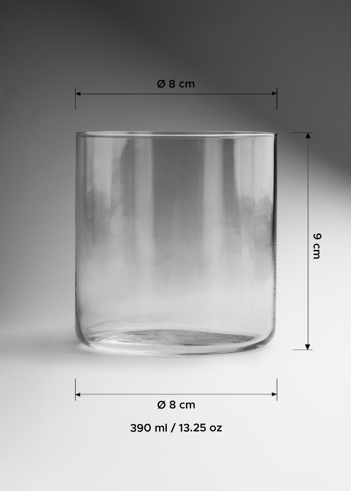 Vaso de vidrio transparente Premium Finesse Dof 390 ml — imagen de producto
