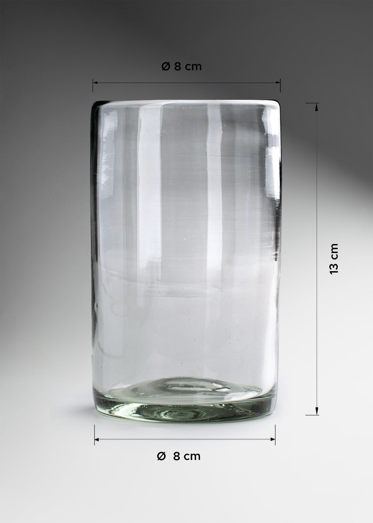 vaso vidrio soplado medidas maha