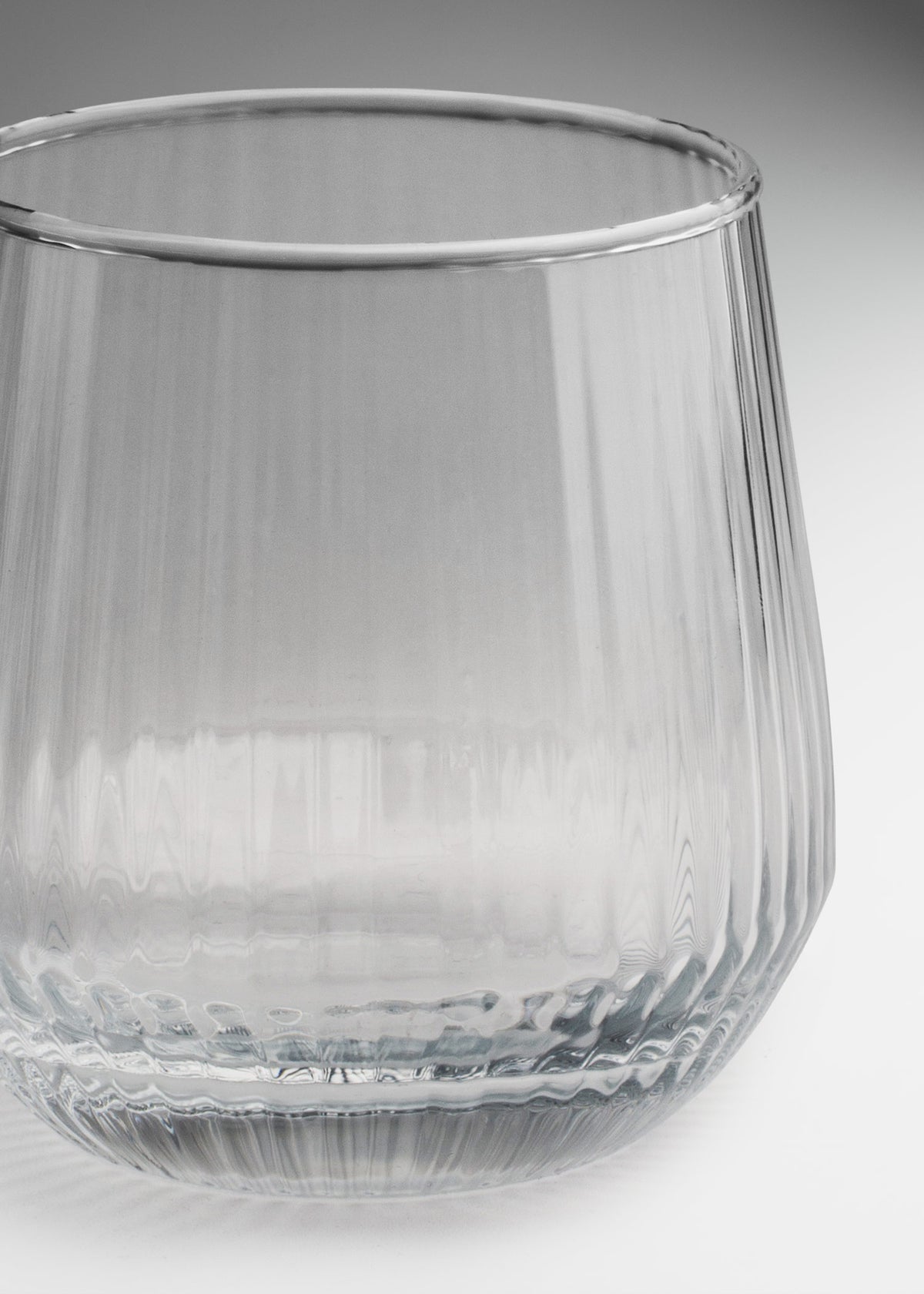 Vaso de vidrio transparente Old Fashion Lines Dof 370 ml — imagen de producto