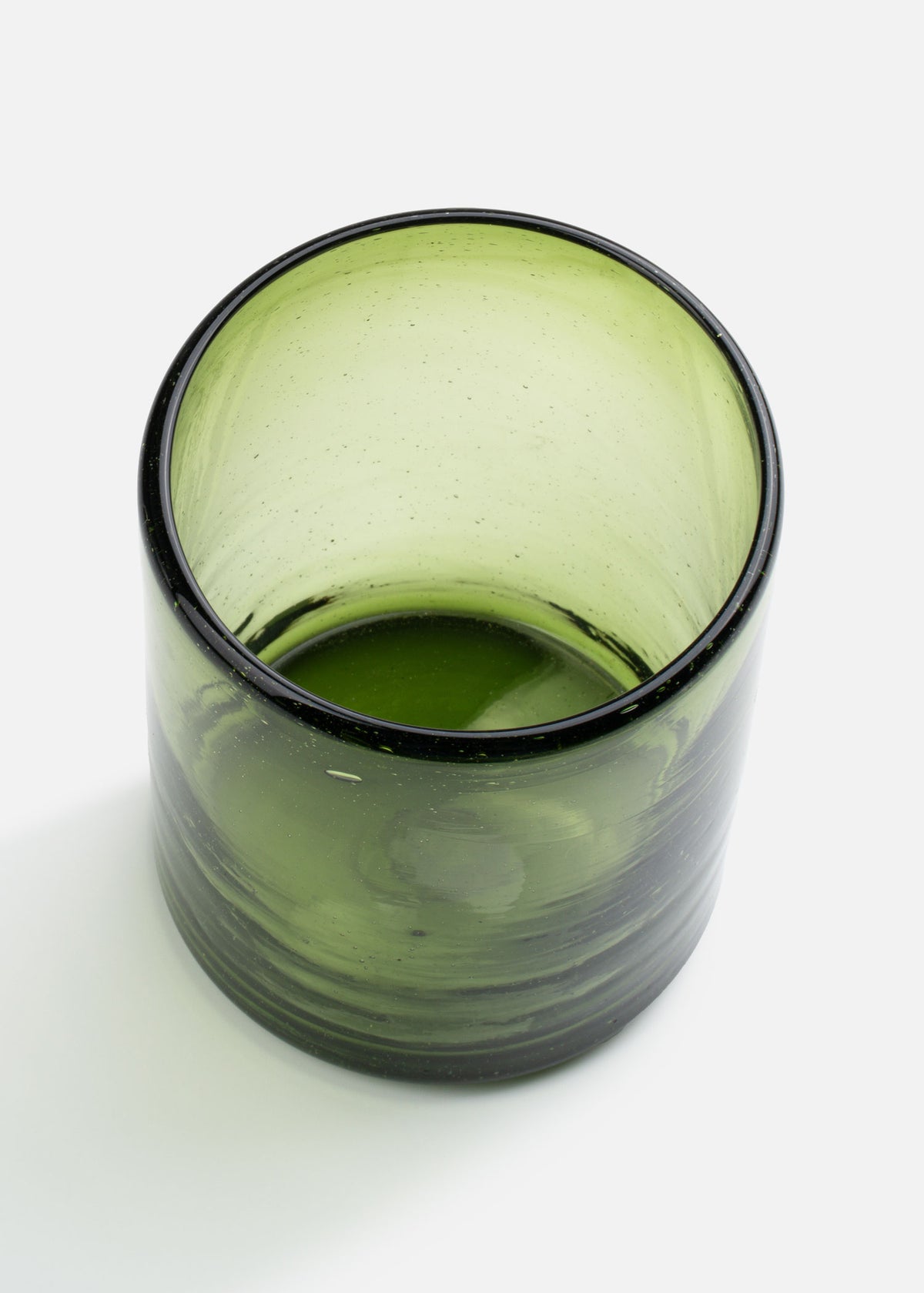 Vasos de vidrio soplado olivo Nael O.F 400 ml — imagen de producto