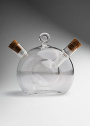 Vinagrera de vidrio (borosilicato) transparente con corcho Esfera 11.5 cm — imagen de producto